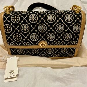 Tory Burch T Monogram Chenille Shoulder Bag